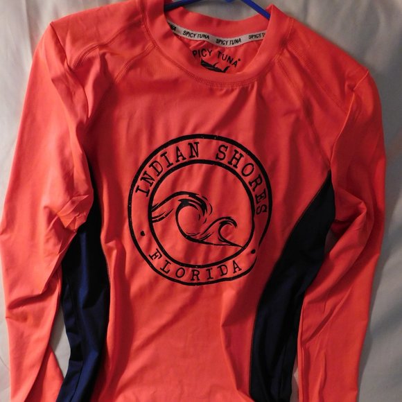 Spicy Tuna Coastal Collection Rash Guard Shirt SPF 50 XL NEW - Picture 1 of 7
